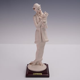 Giuseppe Armani Porcelain Sculpture - Lady with Dog