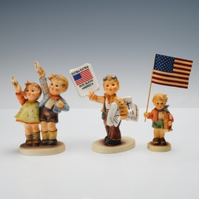 3pc Goebel Hummel Figurines, Flag Day