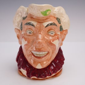 Royal Doulton Character Jug, White Haired Clown