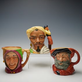 3pc Royal Doulton Large Character Jugs set