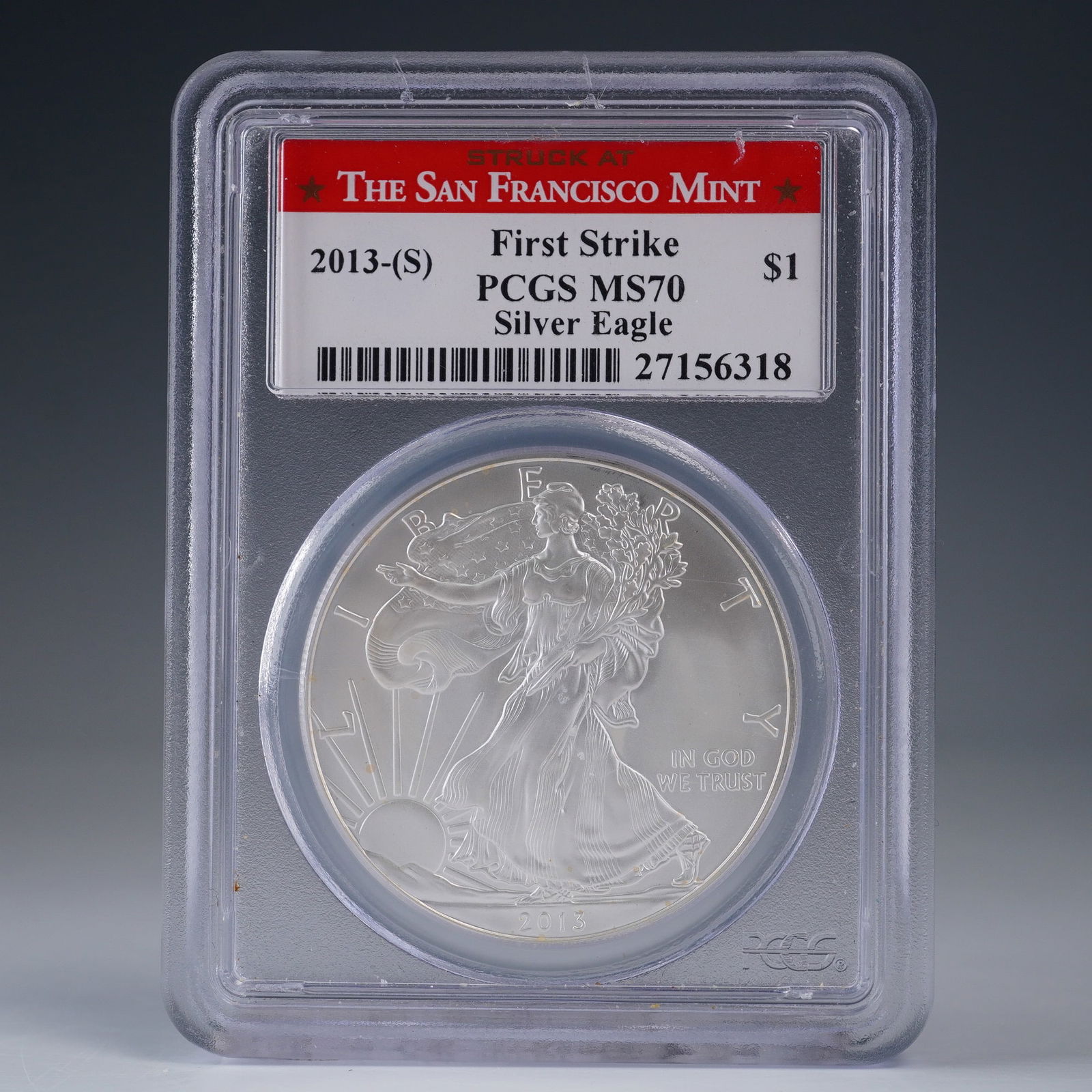 2013-S Silver Eagle Dollar Coin, PCGS MS70 First Strike (1 of 4)