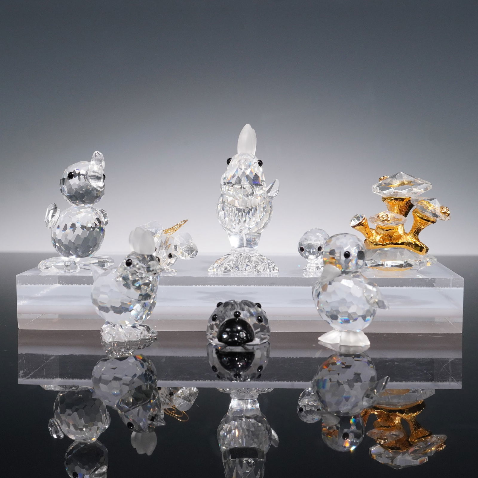 7pc Swarovski Crystal Animal Figurine Set (1 of 6)