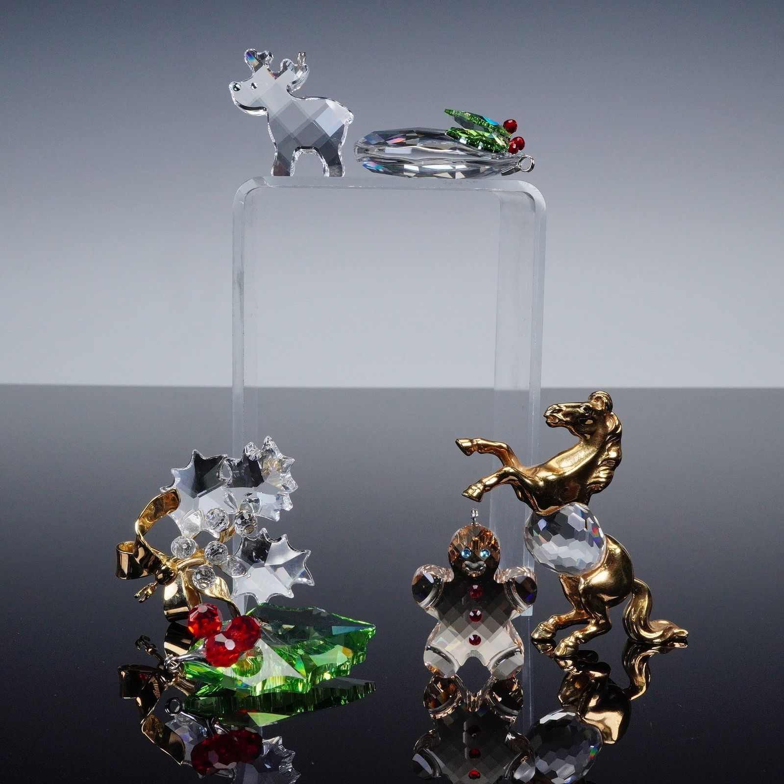 6pc Swarovski Crystal Holiday Figurine and Tree Ornaments (1 of 8)