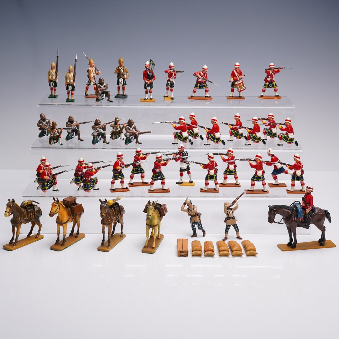 24pc El Templario Painted Toy Soldiers Colonial Soldiers and Horses Set (1 of 9)