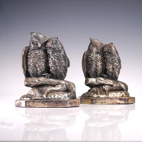 2pc The Jennings Bros Owl Bookends