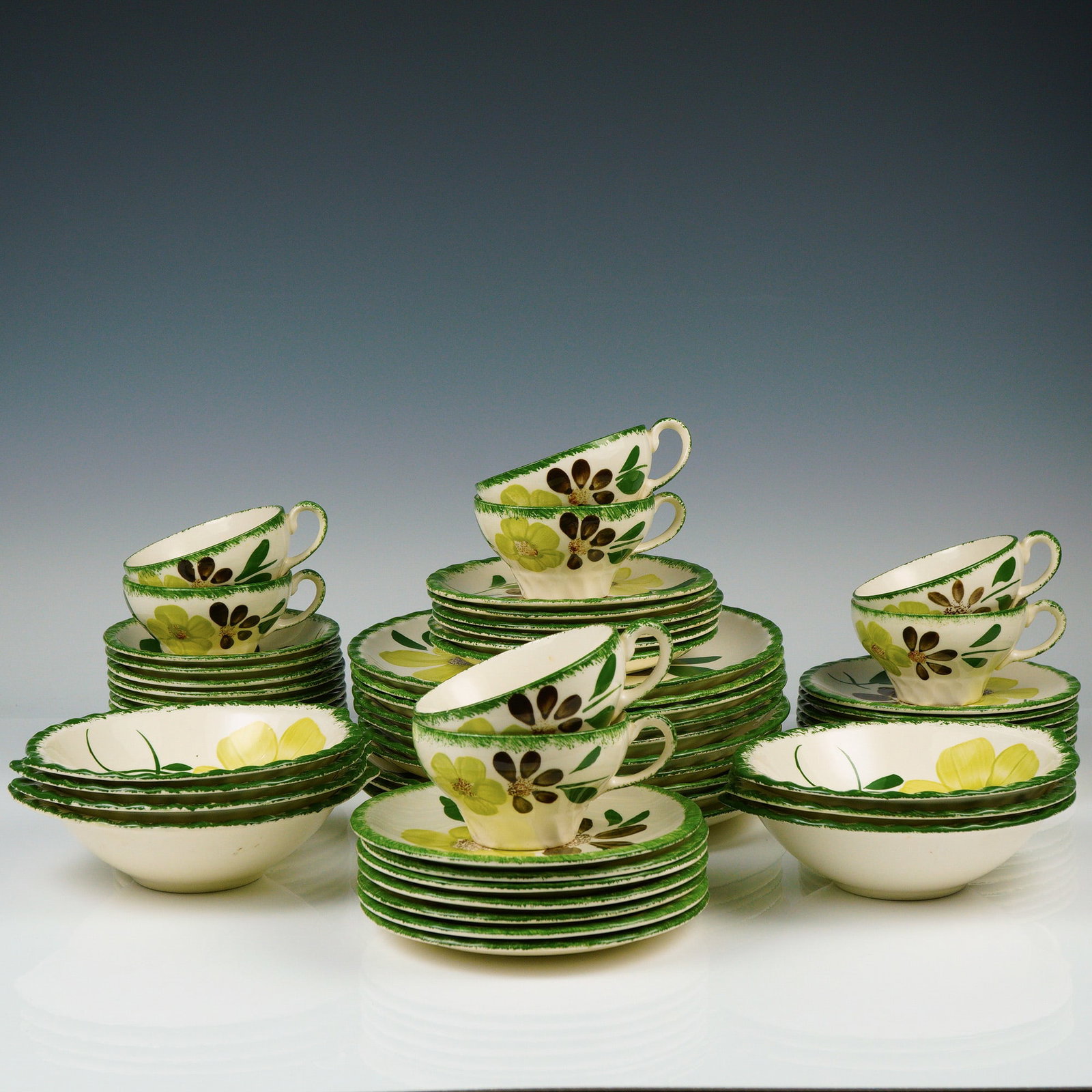 56pc Blue Ridge Southern Potteries Dinnerware Set (1 of 6)