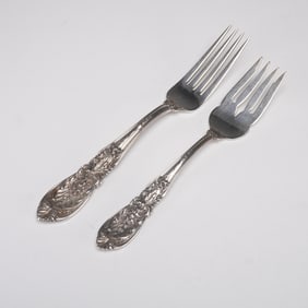 Pair of International Silver Richelieu Sterling Silver Dining Forks