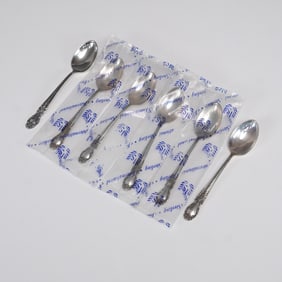 6pc International Silver Brocade Sterling Silver Baby Spoons
