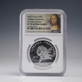 2023 France First Day Issue 20 Euros NGC Graded PF 70 Ultra Cameo