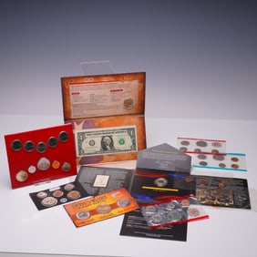 9pc US Mint Coin and Currency Set Collection Assorted