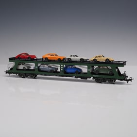 Vintage Marklin HO 4074 Auto Transporter with Cars
