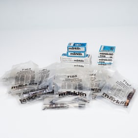 25pc Vintage Marklin HO Model Train Parts, Current Pickup Shoes, Pantograph