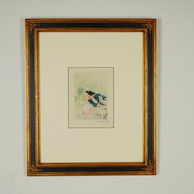 Louis Icart, Original Copperplate Etching on Paper, Le Confidant, Signed