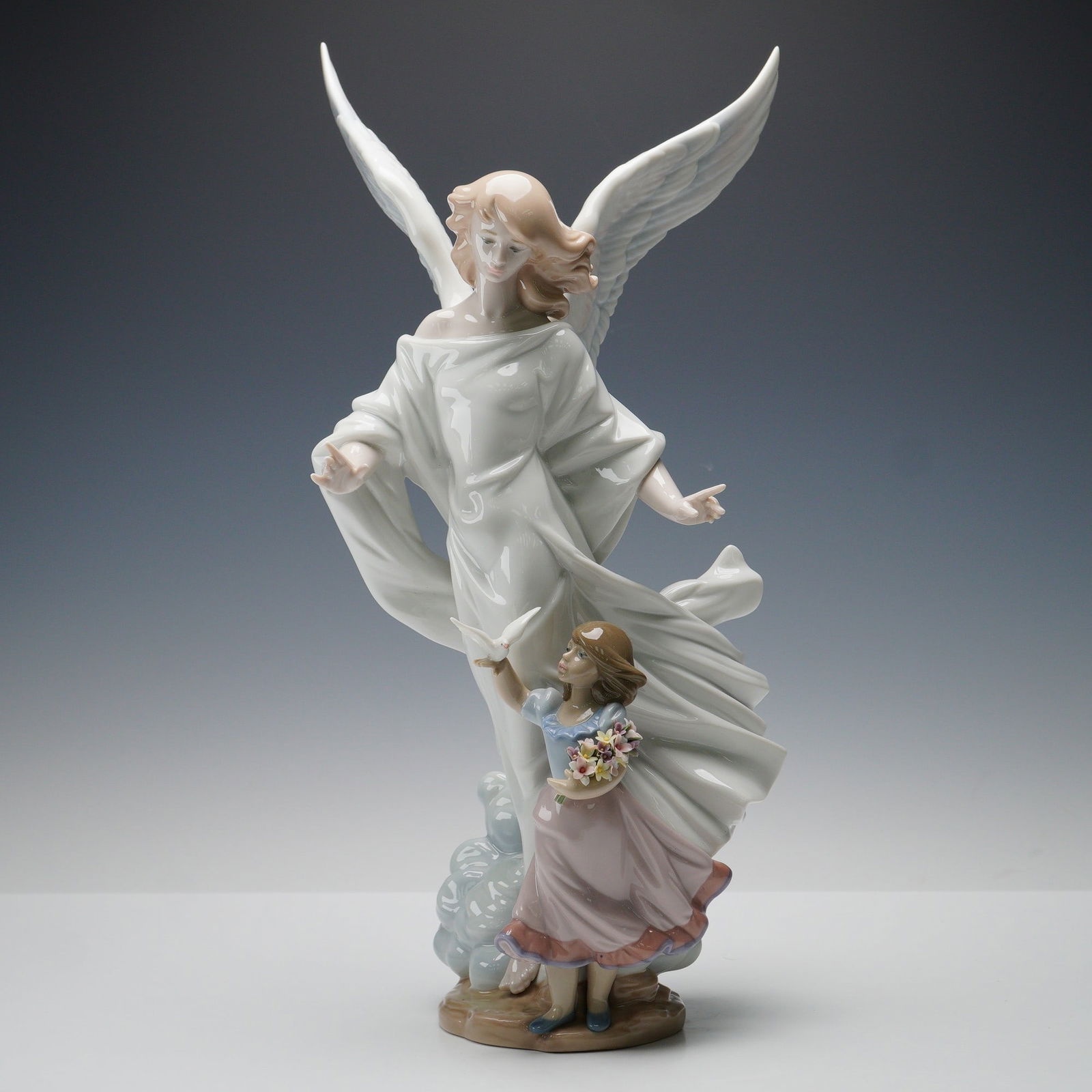 Lladro Porcelain Sculpture, Guardian Angel 01006352 (1 of 8)
