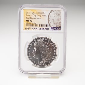 2021-CC Morgan Dollar Silver Dollar Coin NGC Graded MS 70