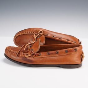 Ralph Lauren Tan Leather Driving Moccasins