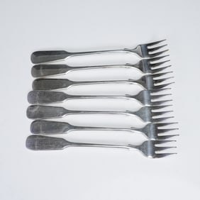7pc International Silver Sterling Silver Cocktail Forks, 1810 Pattern
