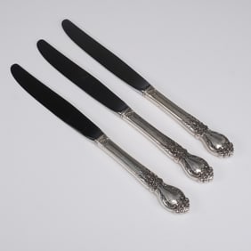 3pc International Sterling Silver Dinner Knives