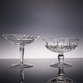2pc Waterford Crystal Glandore Compote and Footed Bowl