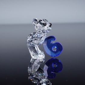 Swarovski Lovlots Crystal Kris Bear Figurine, Number Six