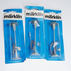 3pc Marklin Model Street Lamp Set, Light 7047HO