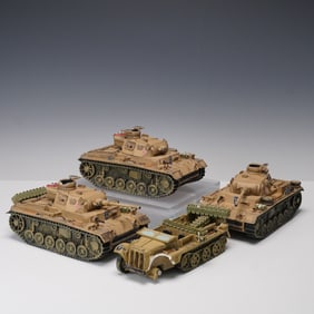 6pc King & Country Panzer III Tanks and Demag Vehicle