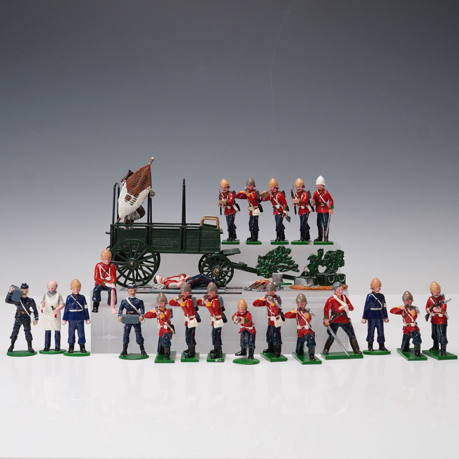 28pc Trophy Miniatures & Alymer British Colonial Infantry + Wagon & Camp (1 of 5)