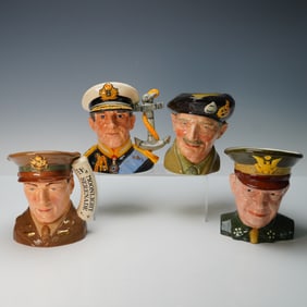 4pc Royal Doulton Military Large Character Jugs