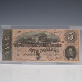 1864 $5 Confederate States of American Banknote