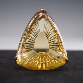 Lalique Ice Light Crystal Ring, Sun