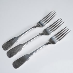3pc International Sterling Silver Dinner Forks, 1810 Pattern