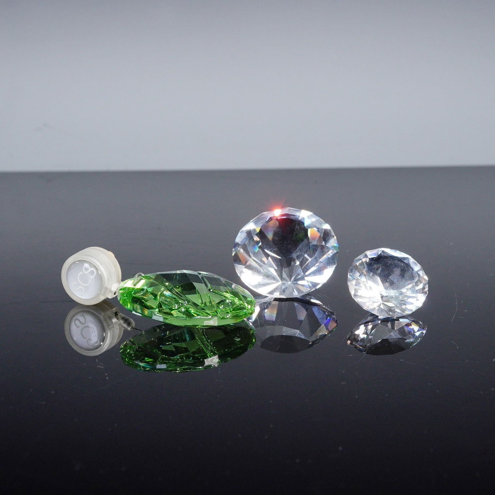 3pc Swarovski Crystal Bamboo Window Ornament and Chatons (1 of 7)