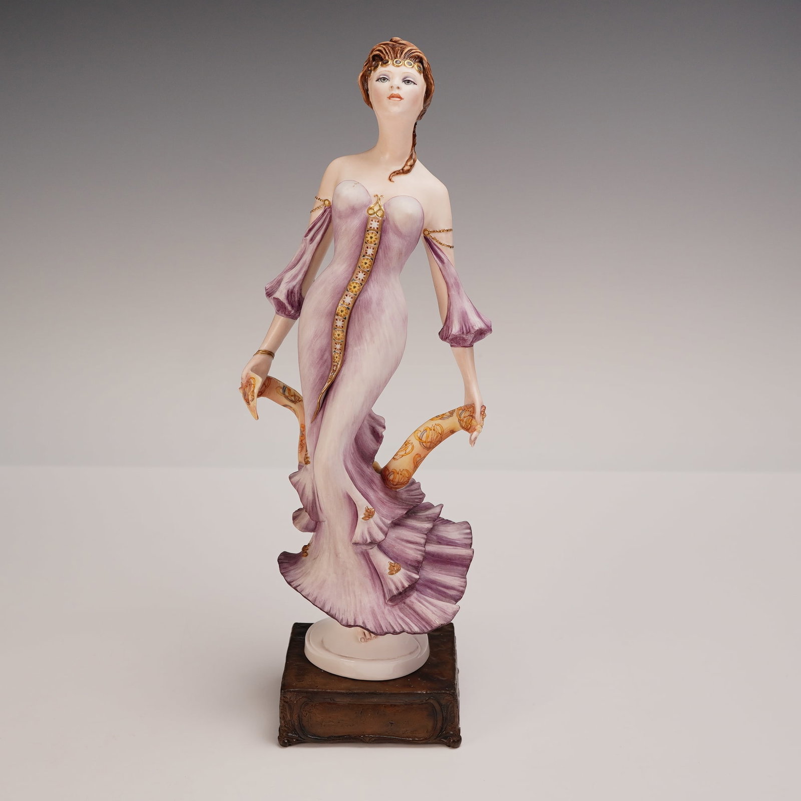 Albany Fine China Art Nouveau Figurine, La Jolie Etoile: An elegant limited edition porcelain figurine from the Art Nouveau Series titled La Jolie Etoile, modelled by Ruth Van Ruyckevelt for Albany Fine China Co. Ltd. This beautifully detailed figure featur