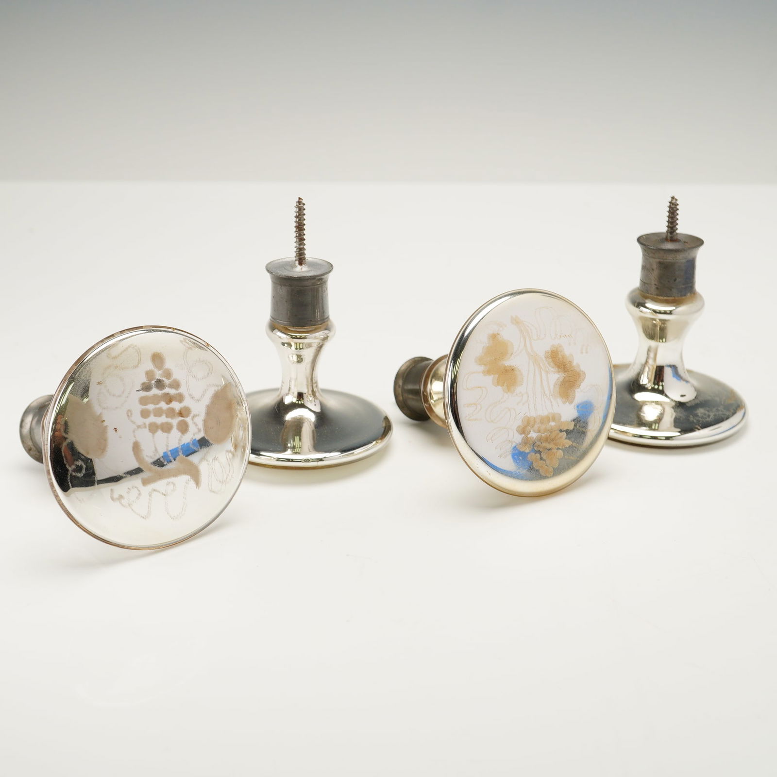 4pc Mercury Glass Grape Motif Curtain Tie Backs (1 of 3)