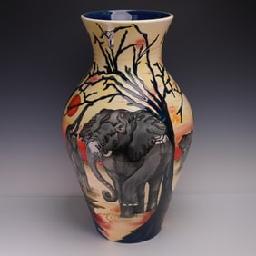 Moorcroft Pottery Timbavati Prestige Vase by Kerry Goodwin, Signed