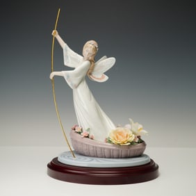 Lladro Porcelain Figurine, Enchanted Lake 01007679 + Base, Signed