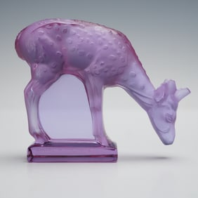 Lalique Crystal Figurine, Violet Deer