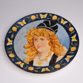 Doulton Lambeth by A. Neal Faience Wall Plate