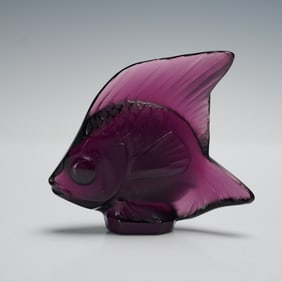 Lalique Crystal Dark Violet Fish