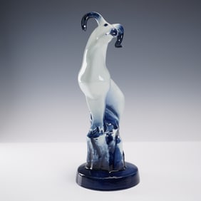 Royal Doulton Prototype Trial Flambe Figurine, 'Capricorn' Mountain Goat