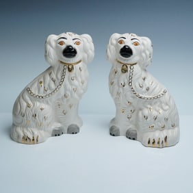 Pair of Beswick Wally Dog Figurines, 1378-3 King Charles Spaniel