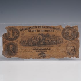 1886 $1 Merchants and Planters Bank of Georgia  Banknote
