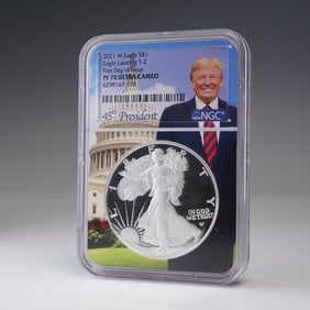 2018-W American Silver Eagle Type 2 Dollar NGC Graded PF 70 Ultra Cameo