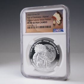 2023 Oglala Lakota Sioux Nation Dollar Coin NGC Graded PF 7 Ultra Cameo