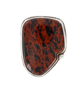 Sterling Silver Mahogany Obsidian Statement Ring