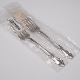 Pair of Oneida Sterling Silver Individual Salad Forks, Afterglow