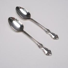 Pair of Oneida Sterling Silver Teaspoons, Afterglow
