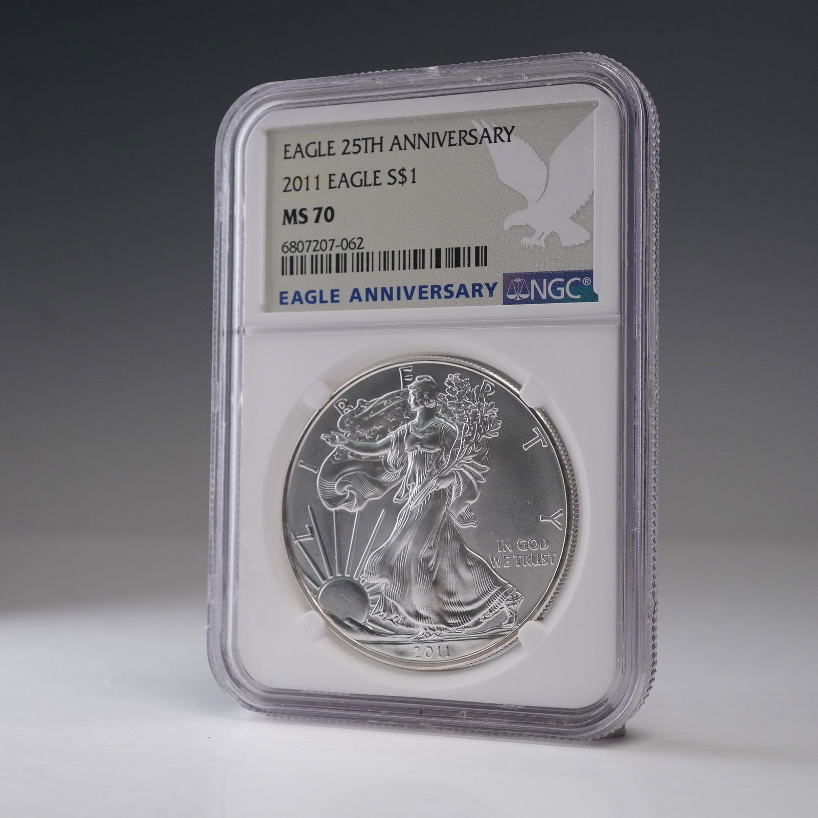 2011 American Silver Eagle Type 1 Dollar 25th Anniversary NGC Graded MS 70 (1 of 4)