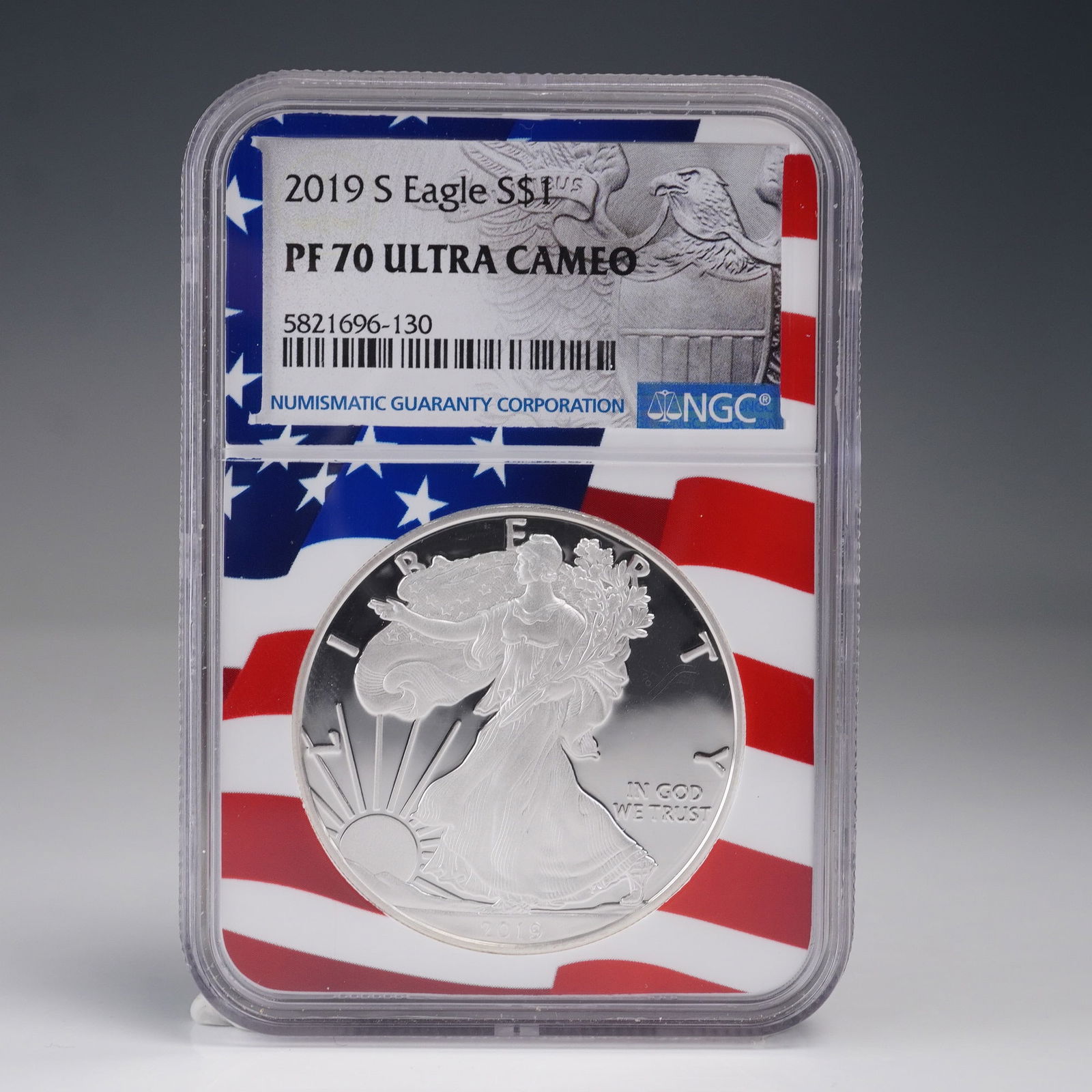 2019-S American Silver Eagle Type 1 Dollar NGC Graded PF 70 Ultra Cameo (1 of 4)