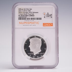 2021-S Silver Kennedy Half Dollar NGC Graded PF 70 Ultra Cameo